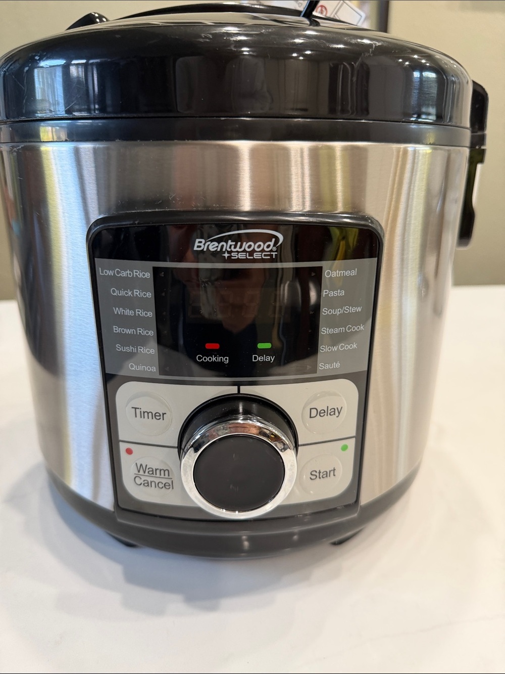 Brentwood Select Stainless Steel Multi-Function Rice Cooker - Black & Silver